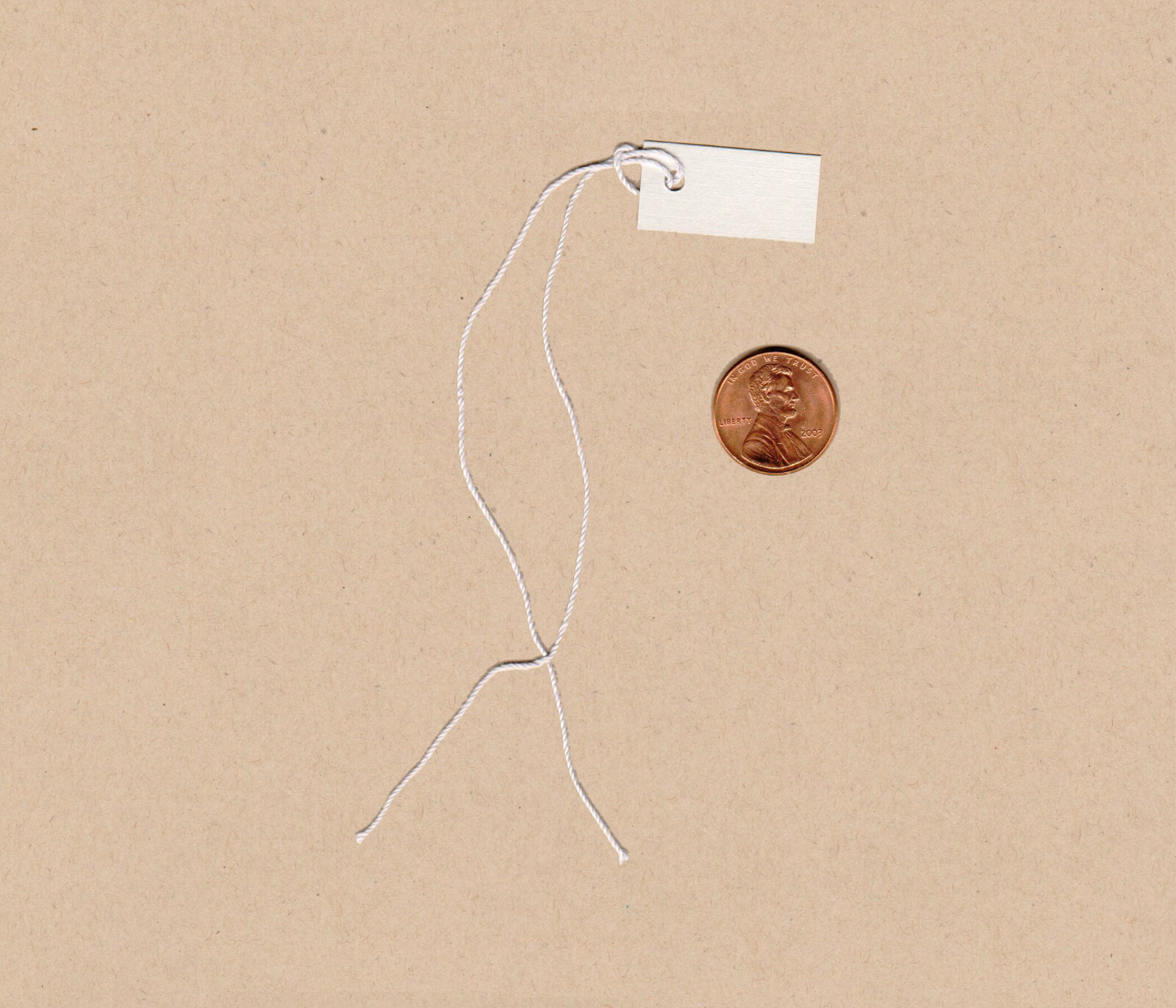 100 Blank Mini TINY Gray PRICE Tags 1/2″x1″ & 100 Cut Strings~Jewelry~Crafts