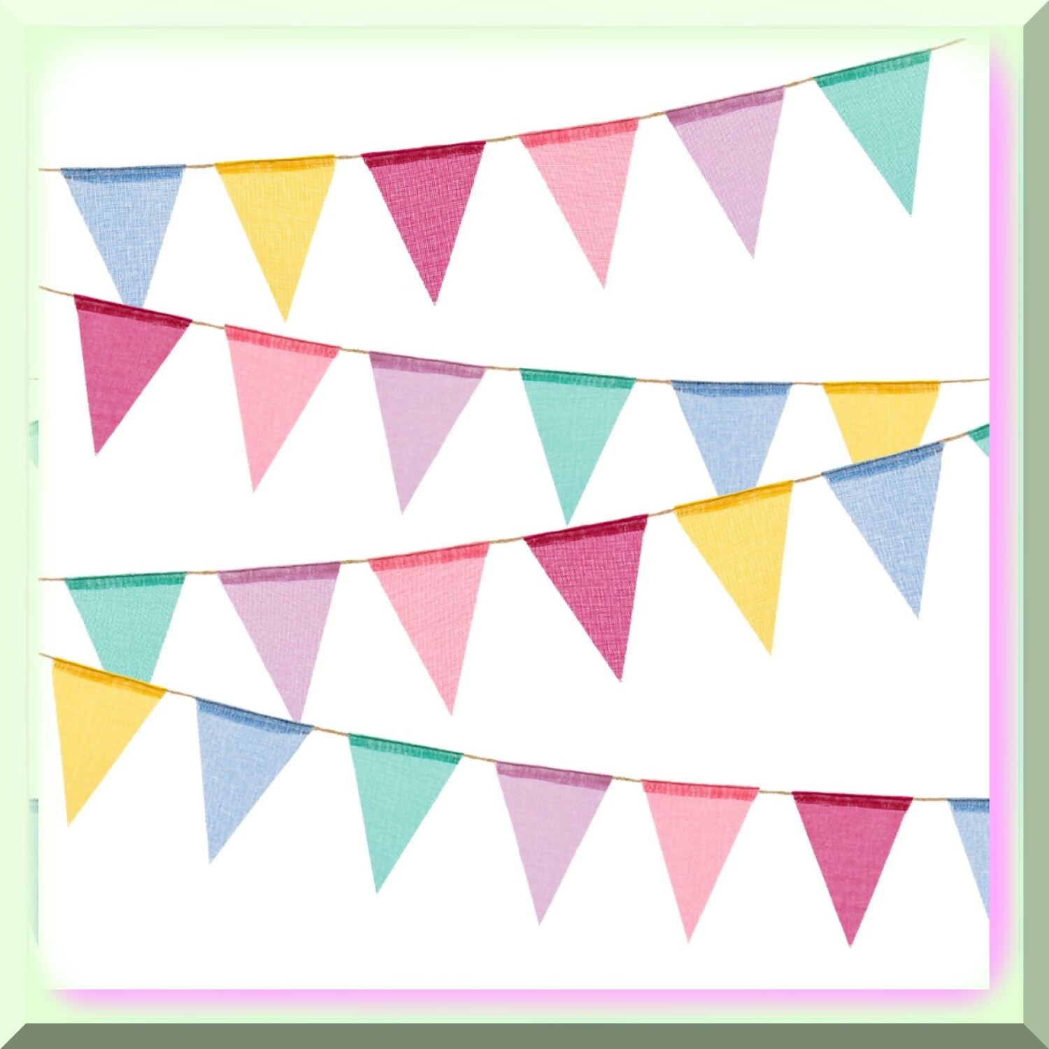 Multicolor Burlap Pennant Banner for Festivals and Parties