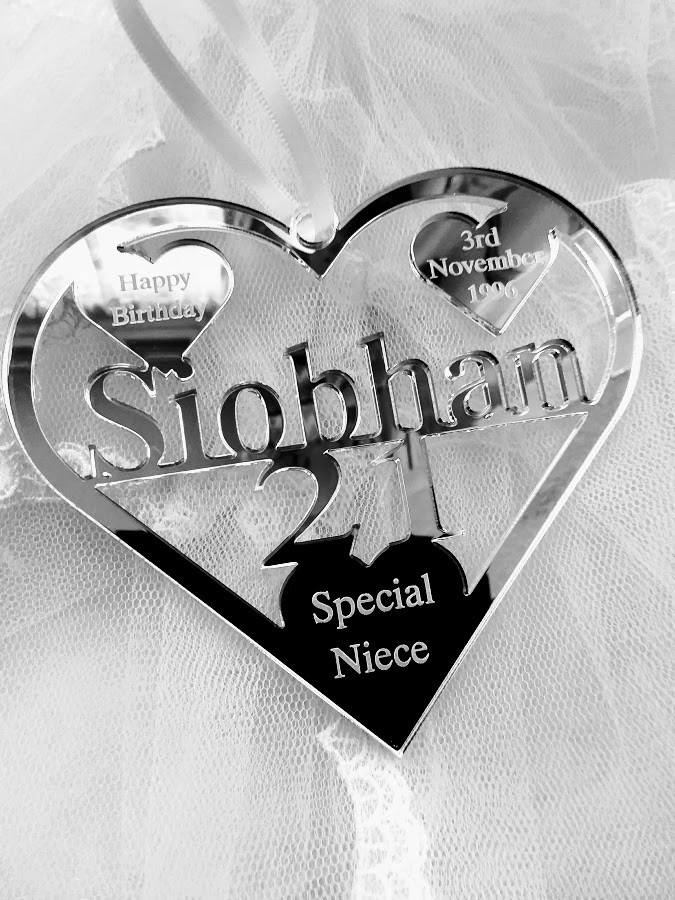 18TH BIRTHDAY 21ST GIFT, ANY NAME PERSONALISED , SPECIAL NEICE DAUGHTER