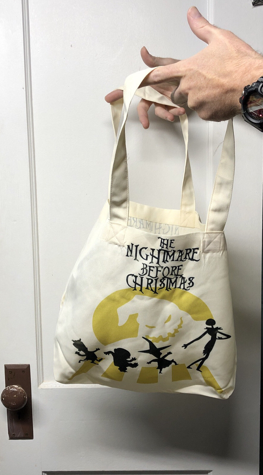 Canvas Tote Bag Candy Sack Halloween “Jack Skellington”