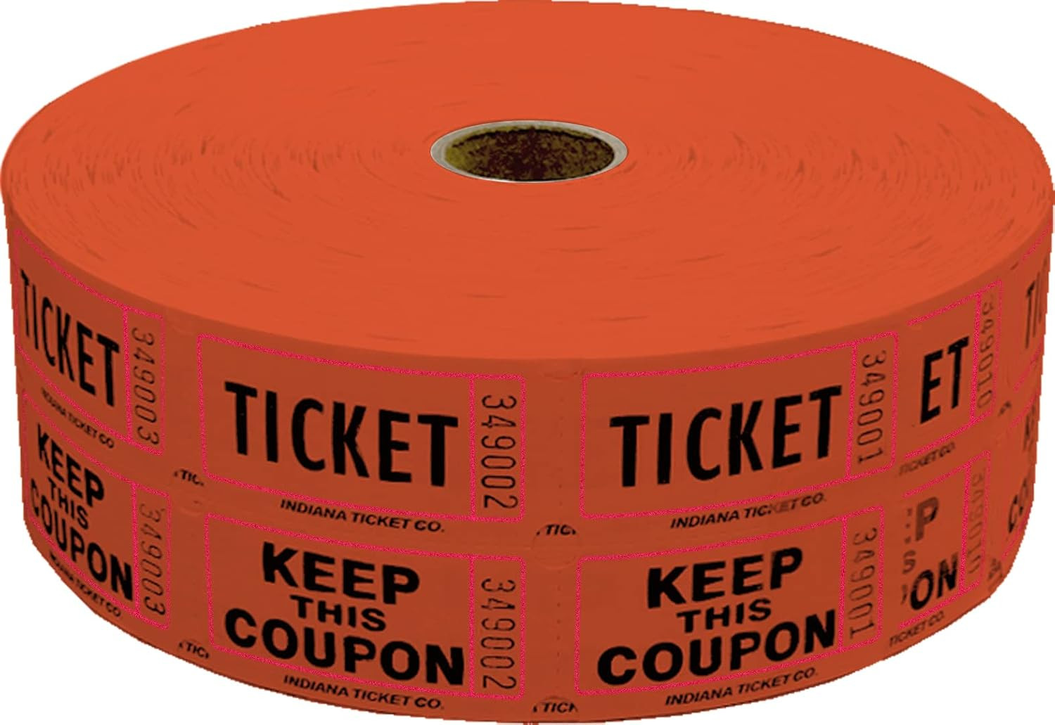 Raffle Tickets – 4 Rolls of 2000 Double Tickets – 8,000 Total – Dark Assorted Co
