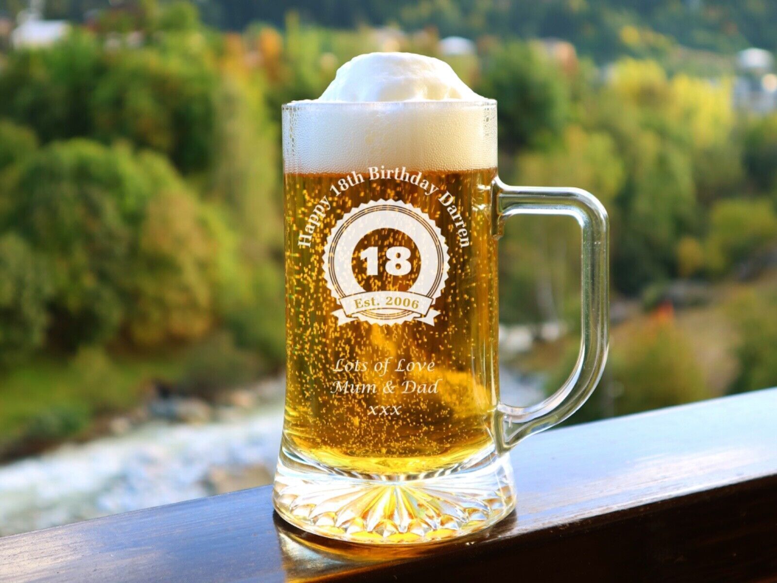 Personalised Engraved Beer Pint Glass Tankard 18th 21st 30th Birthday Gift Boxed