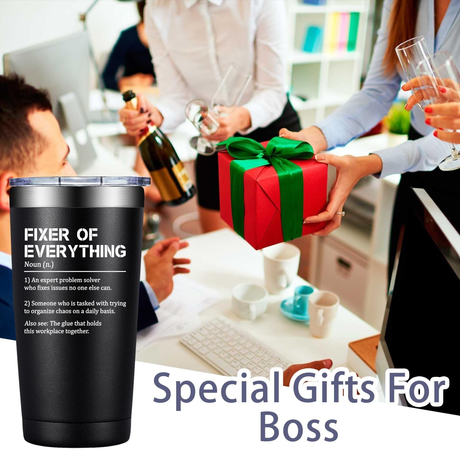 Grifarny Thank You Gifts for Men – Fixer of Everything Tumbler Cup 20 oz – Bo…