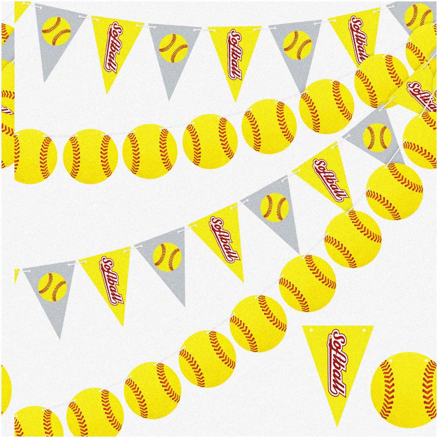Softball Party Decor Set with Banners