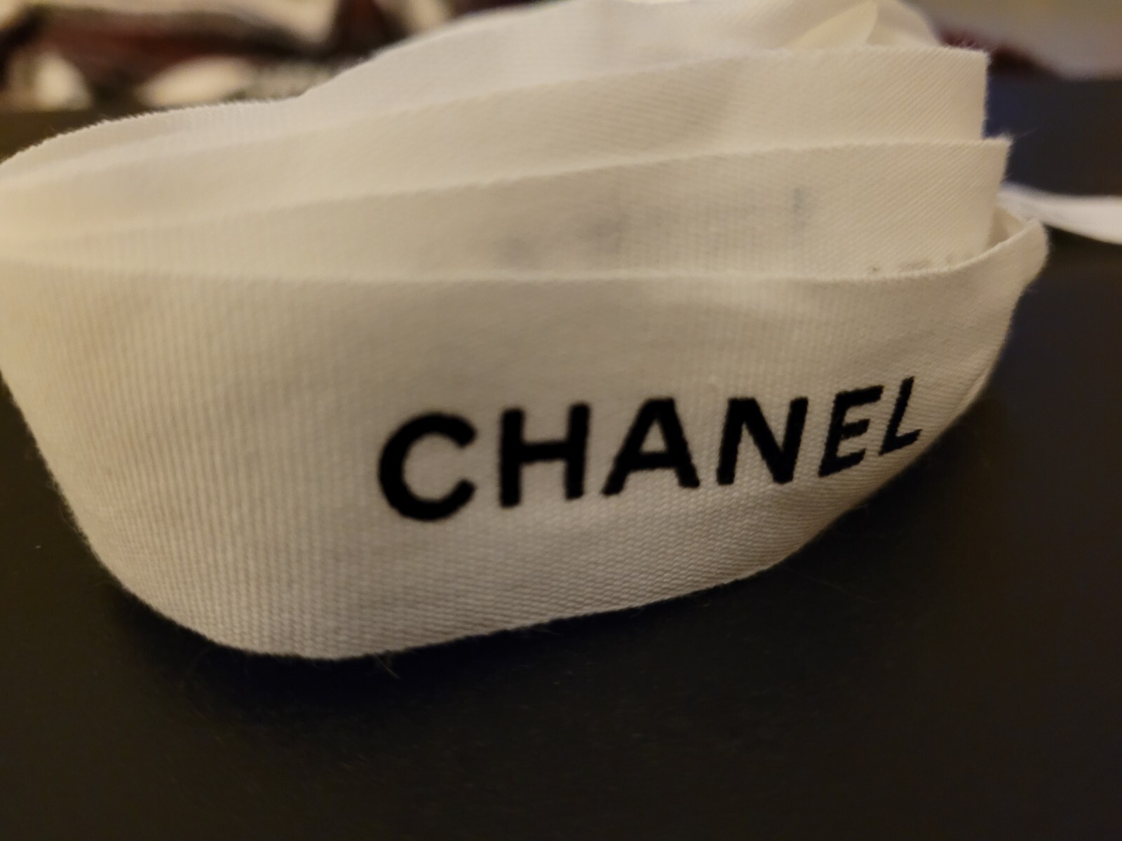 Chanel Black White Ribbon 110 Inch Luxury Gift Wrap Hair Tie Present Package