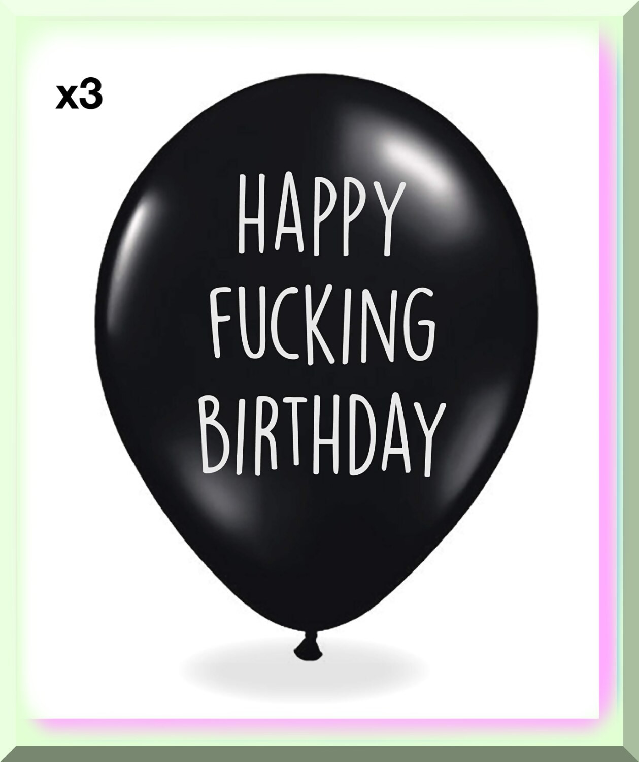 Offensive Birthday Balloons for Men 12 Pack