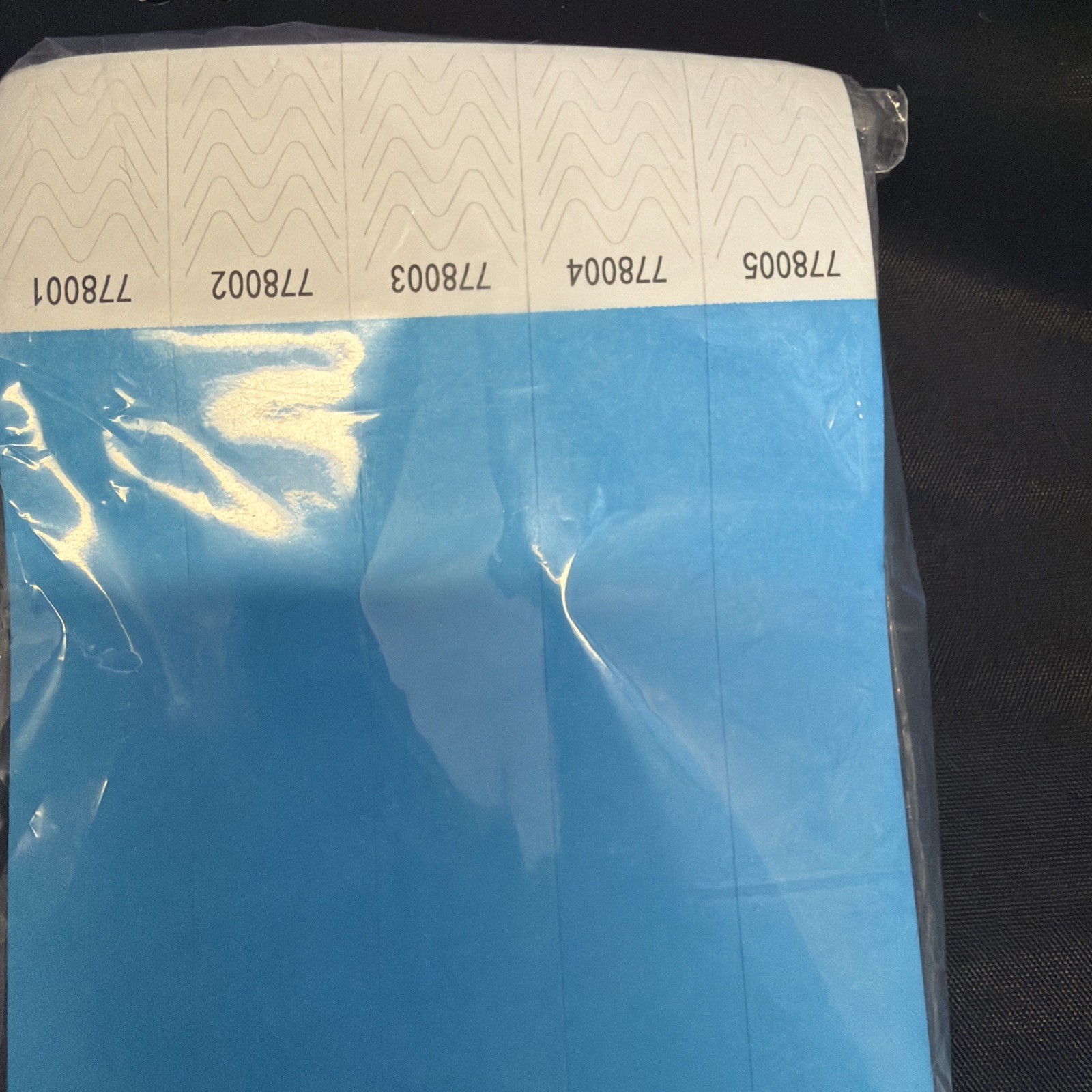 Amscan Tyvek Wristbands Blue 500 count Events Parties Clubs Numbered