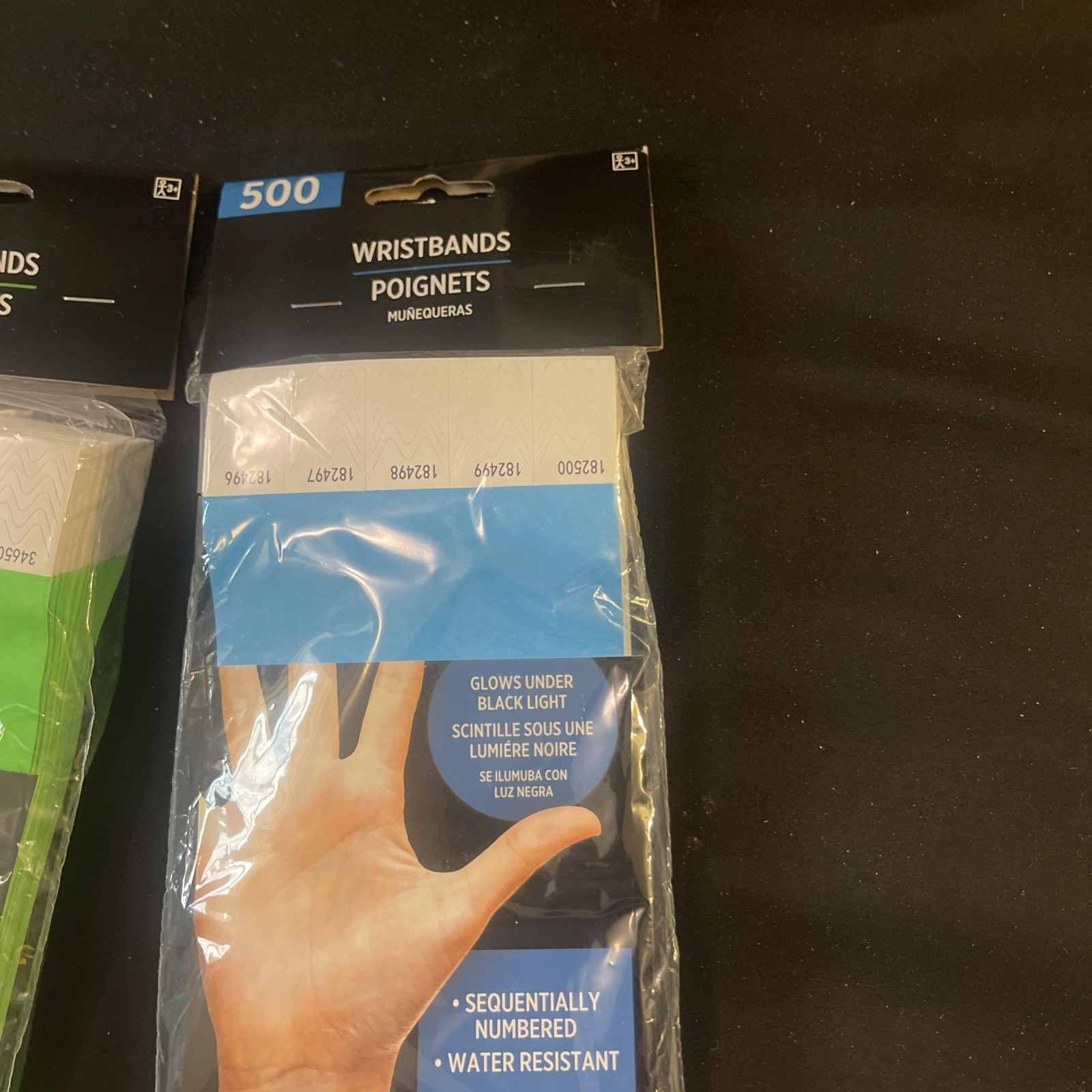 Amscan Tyvek Wristbands 5000 Count Assorted Colors Solid & Chevron Numbered