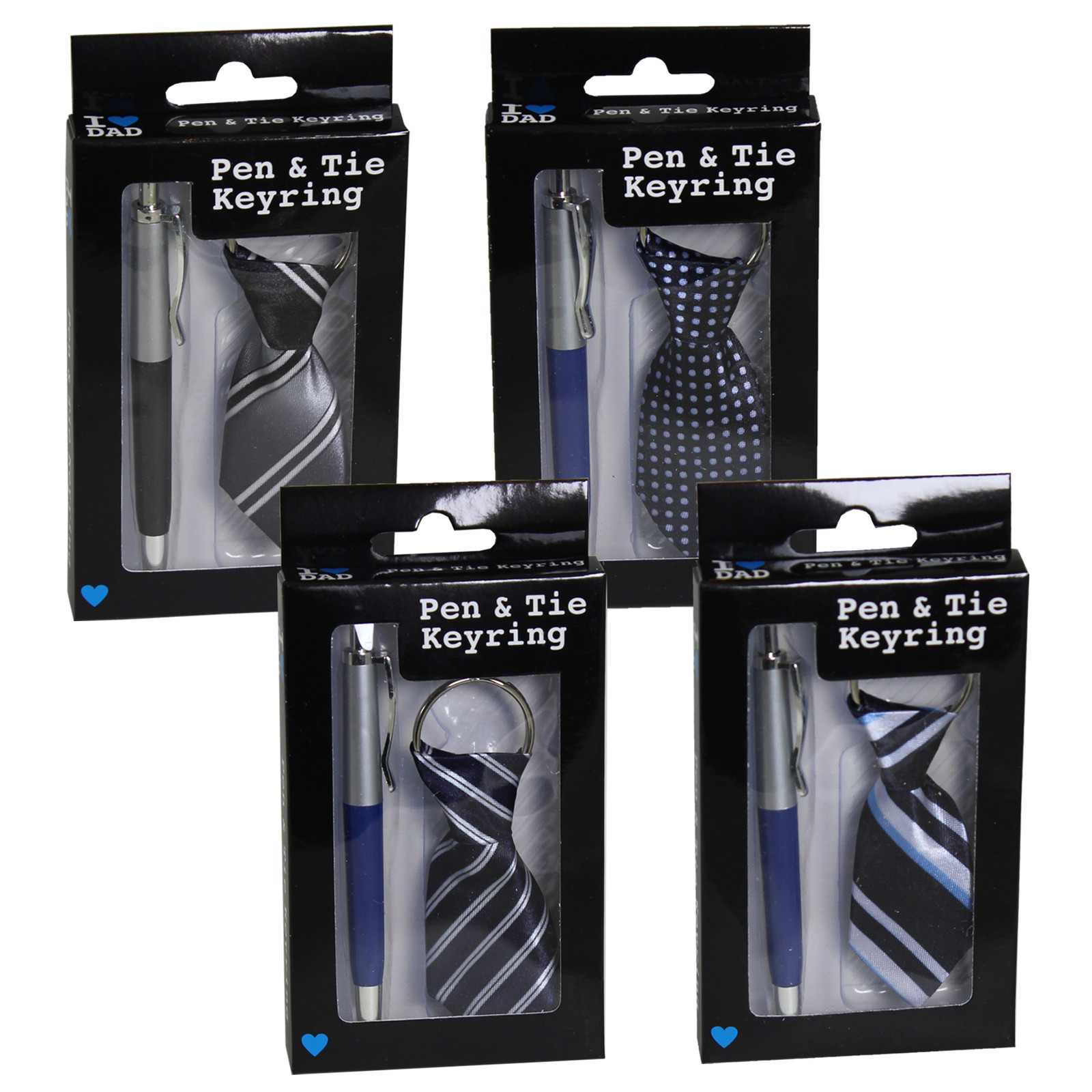 1 x I Love Dad Tie Key Anneau & Pen Set – Father’s Day Gift