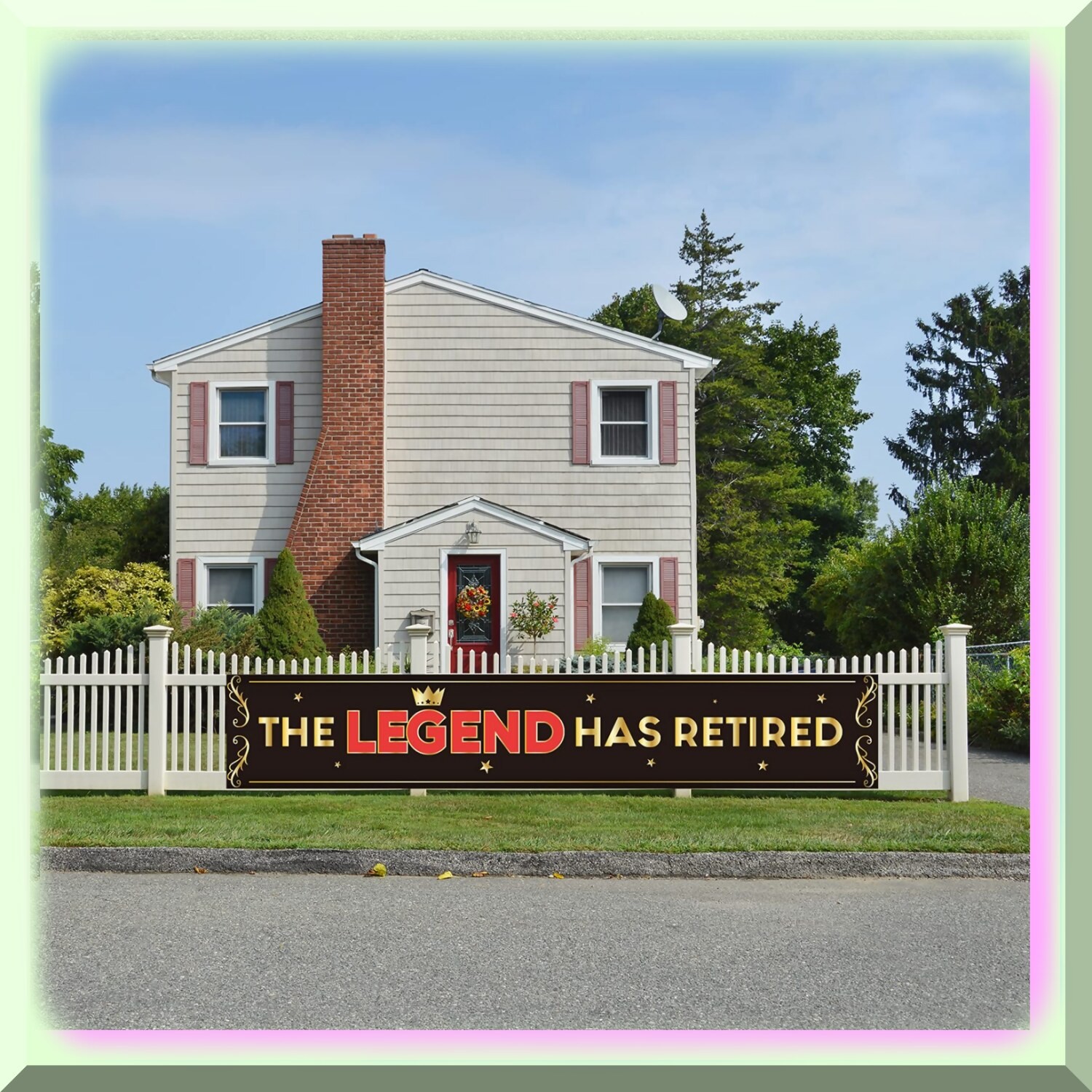 Retirement Yard Sign and Photo Prop 112×19