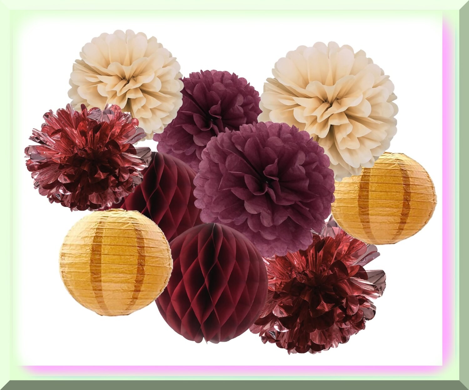 Autumn Elegance Party Decor with Flowers Lanterns Honeycombs