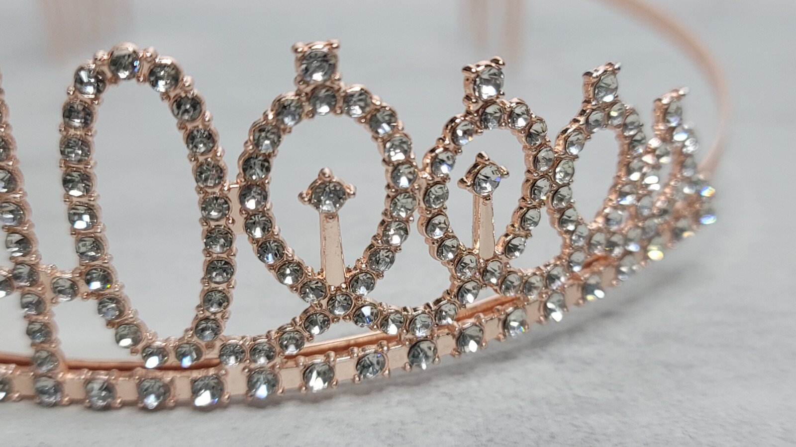 Rose Gold Silver 40th Birthday Tiara Gift Rhinestone Crown Headband 40 Bling