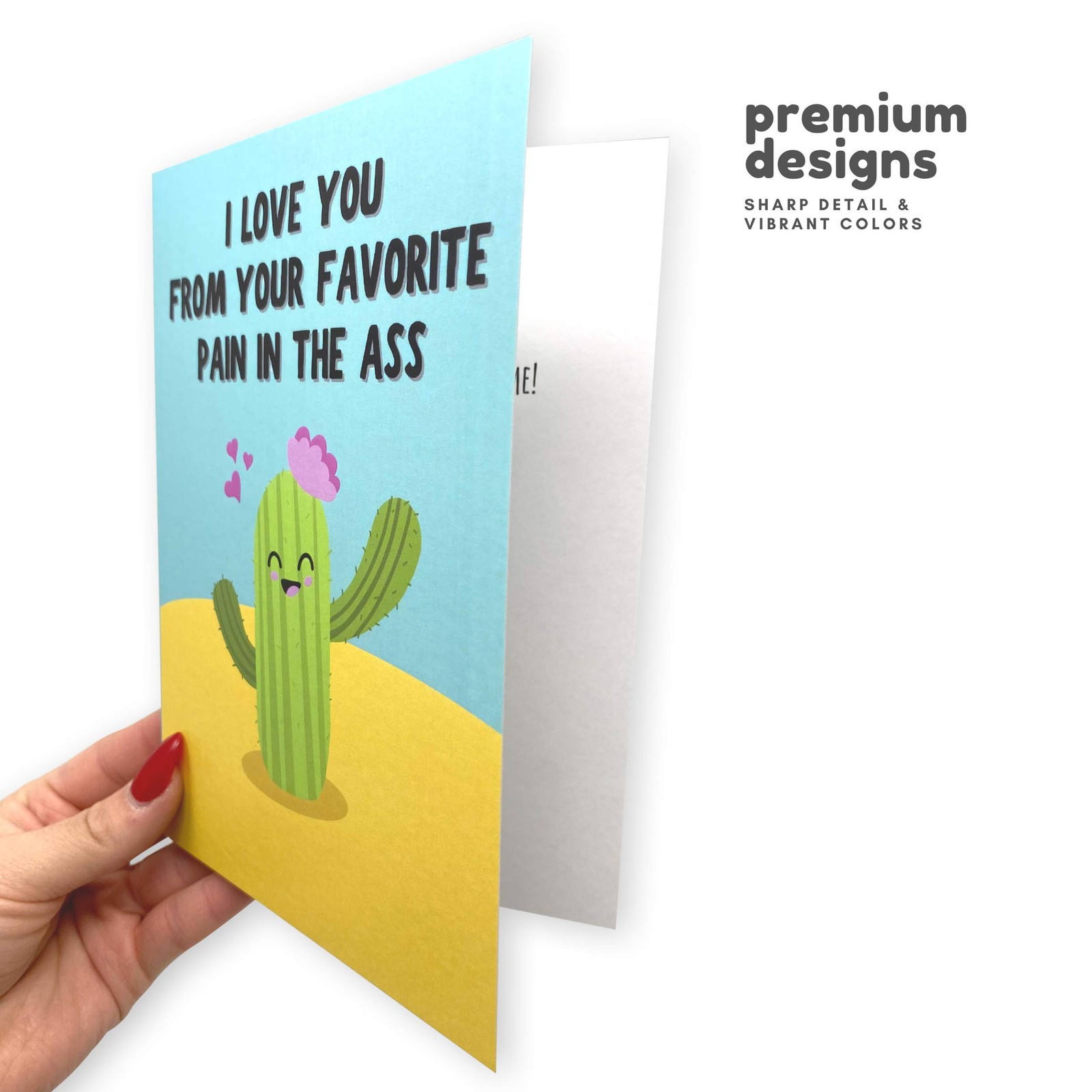 Sleazy Greetings Funny Mother’s 5 inches by 7 inches, White with black text
