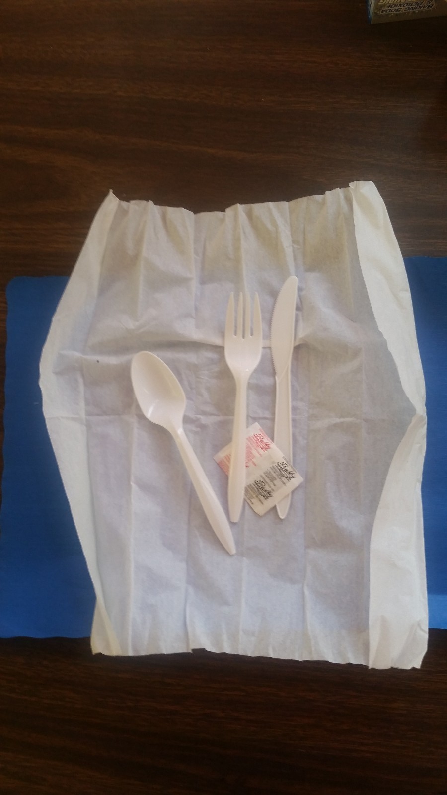 (100 PACKS) WRAPPED KNIFE, FORK, SPOON/N*A*P*K*I*N COMBO PACK WEDDING/PARTY