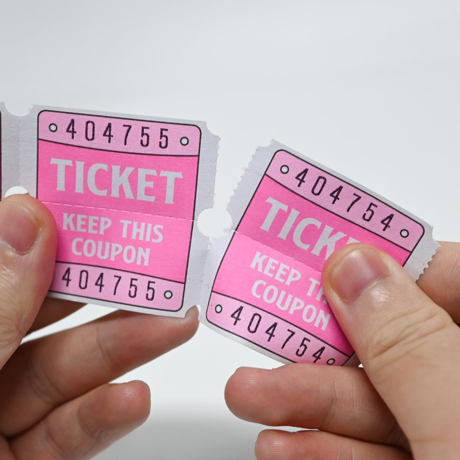 250 Raffle Tickets, 50/50 Double Roll Tickets for Raffles, Carnival, Door Prizes