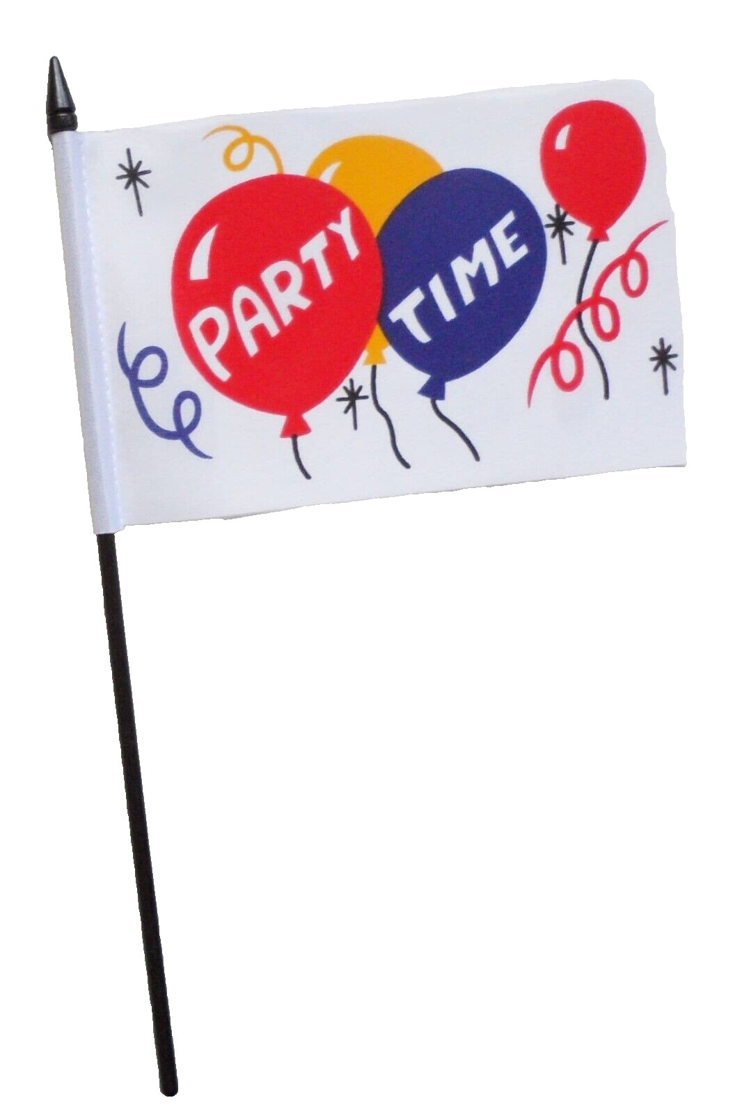 Party Time Small Hand Flag (6″ x 4″)