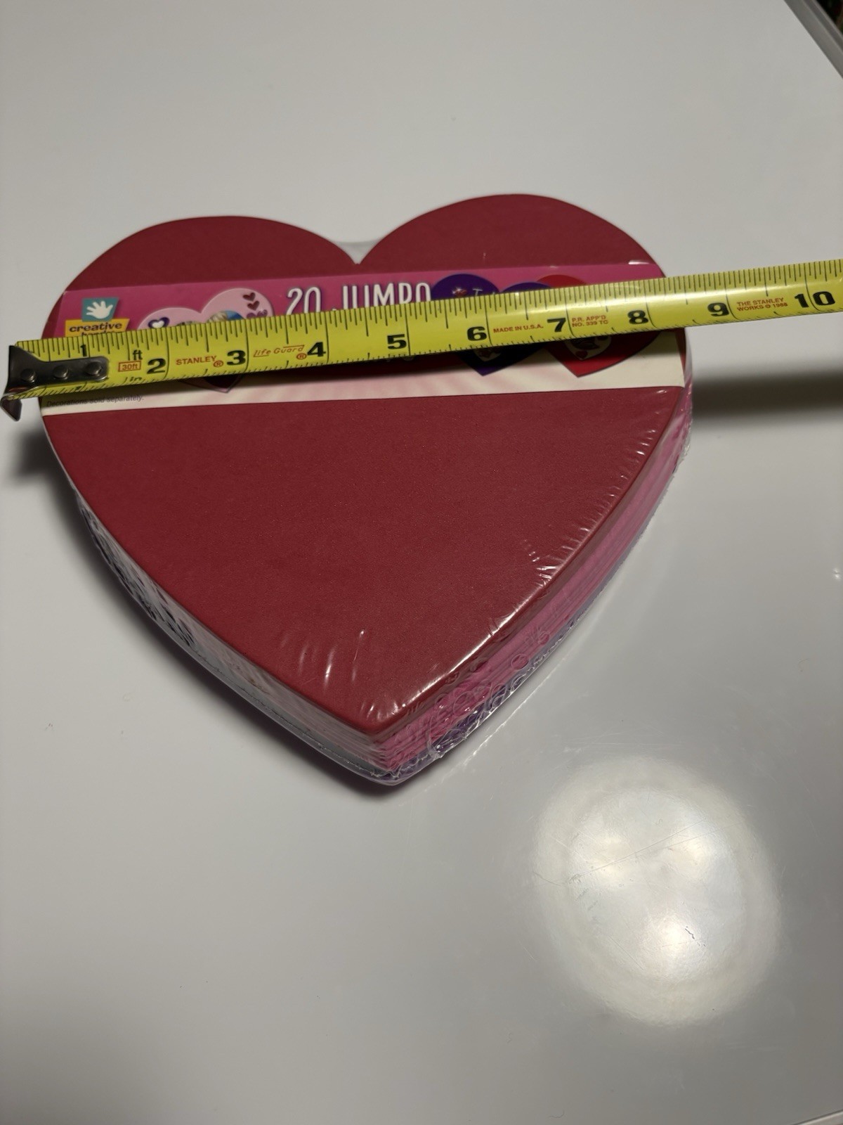 20 Jumbo Hearts With Different Colors