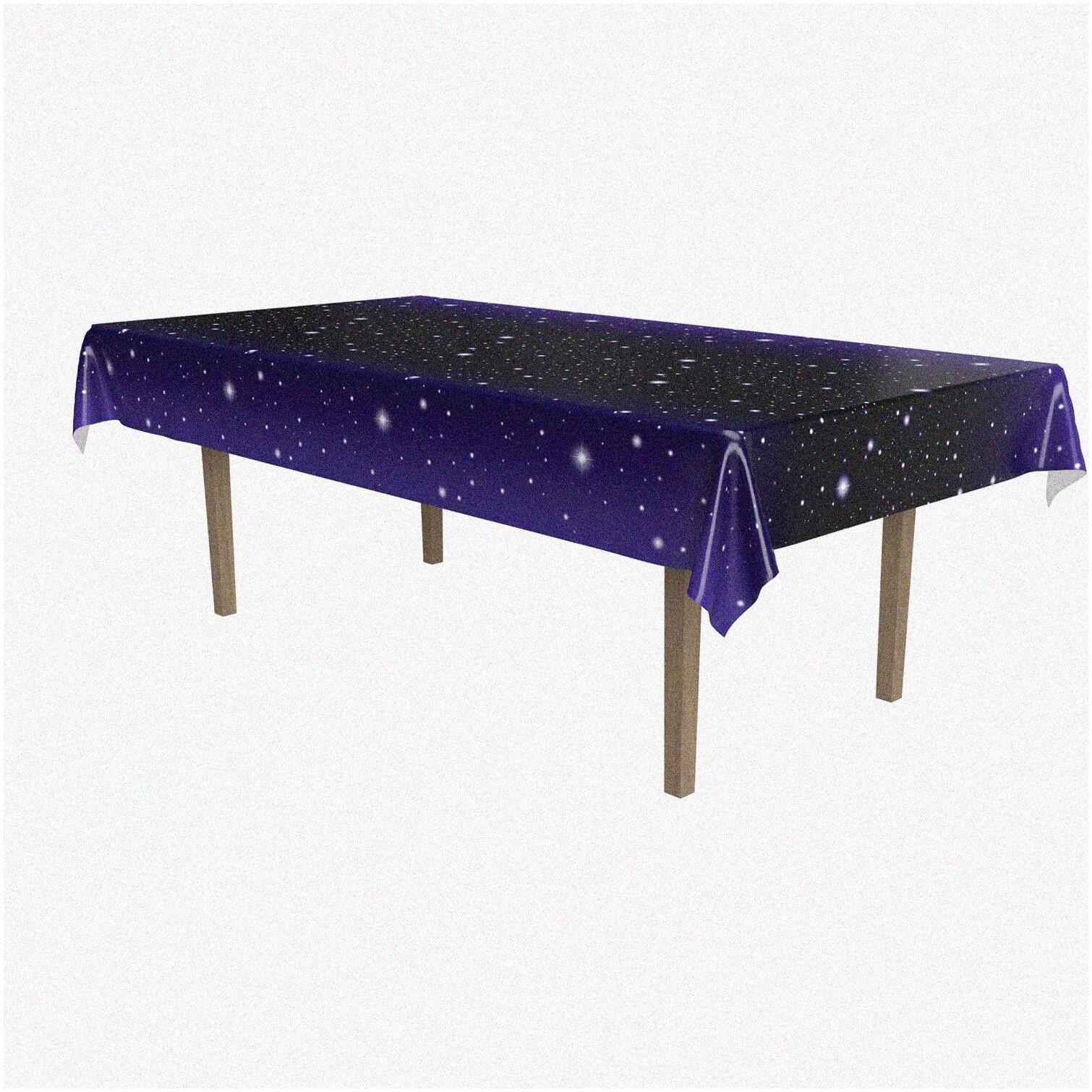 Space-themed plastic tablecloth 54×108 inches