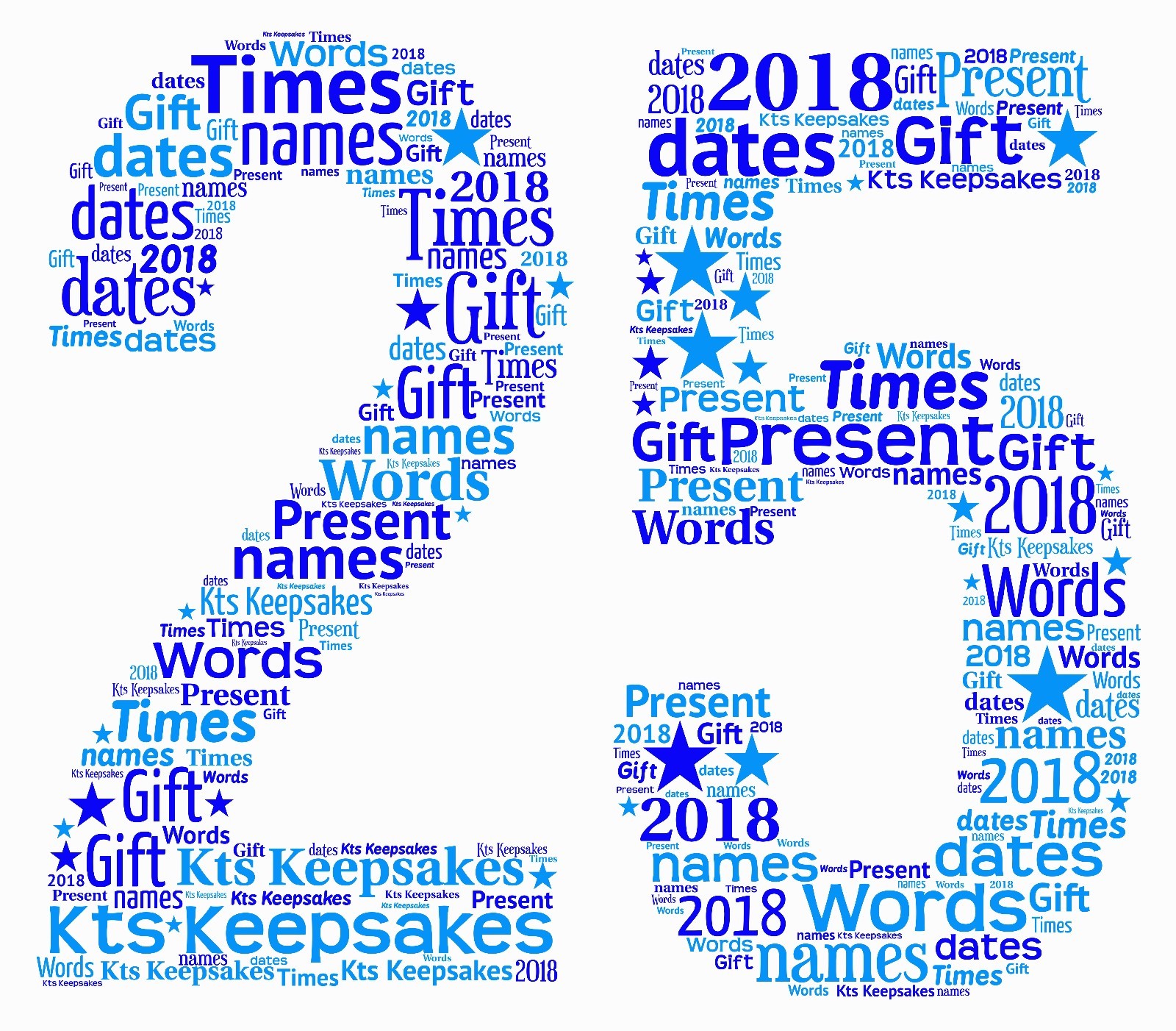 word art picture personalised gift present keepsake 25th Birthday 25