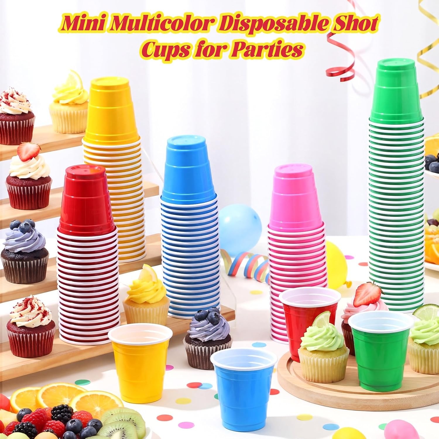 1000 Pack 2 oz Plastic Shot Glasses Mini Disposable Shot Cups for Parties,