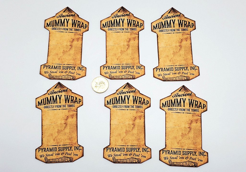 6-Halloween-Mummy Lace Cards-Ephemera-Handmade-Smooth Cardstock