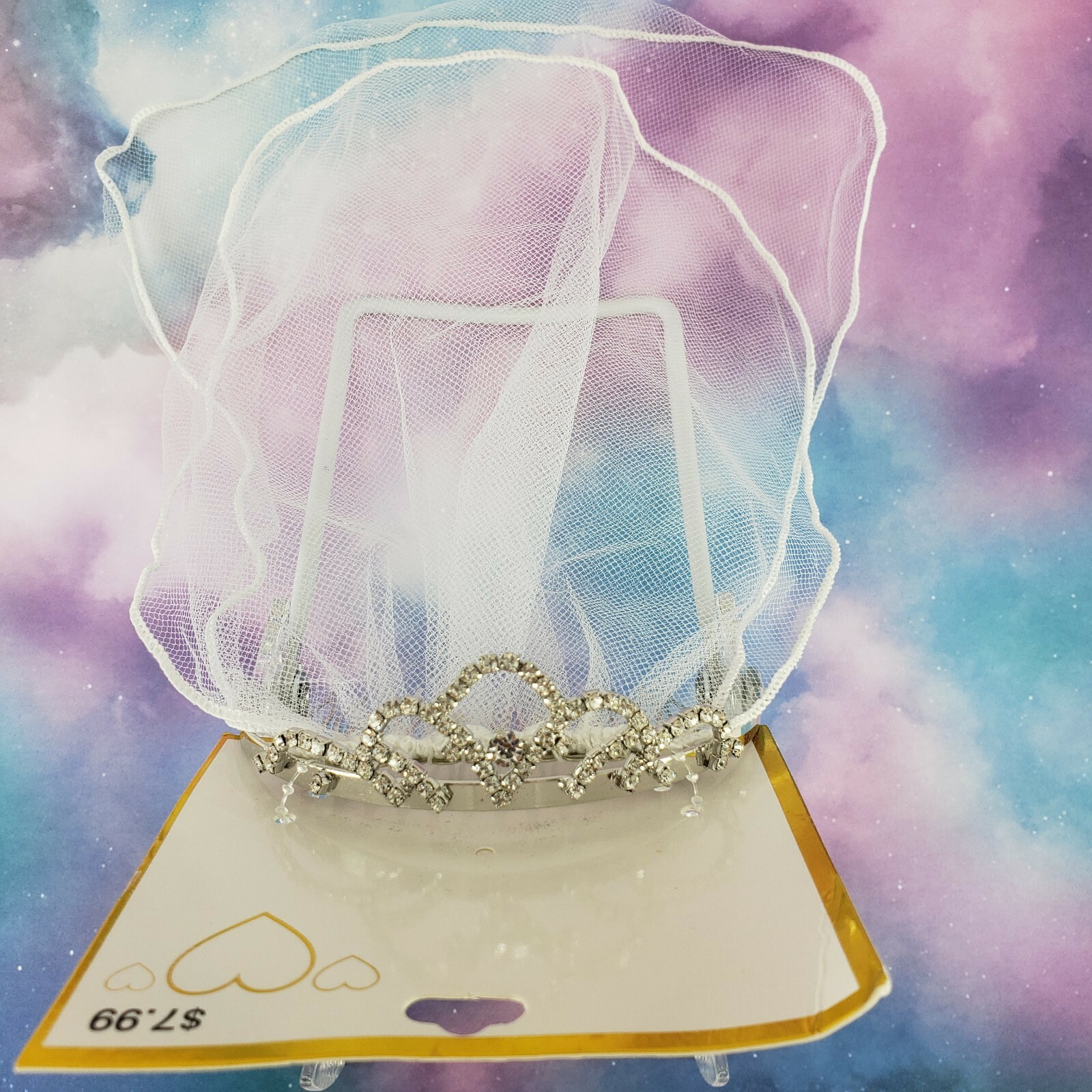 Bride Headband X2 & Crystal Tiara X2 Bride Tribe Purse & Bridal Party Hair Ties