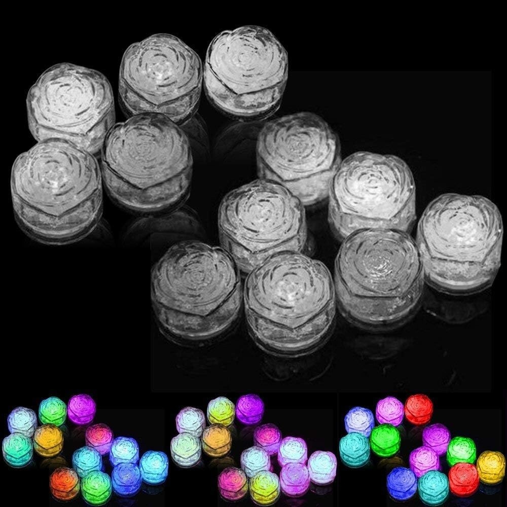 Luces LED En Cubos De Hielo Para Fiestas, Bares Bodas Club 24 Pcs Reutilizables