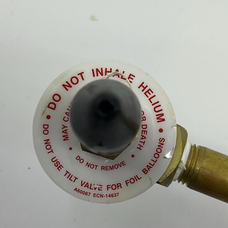 Western CGA 580 dual Helium balloon filler inflator w/3000# Gauge Helium BR22HG