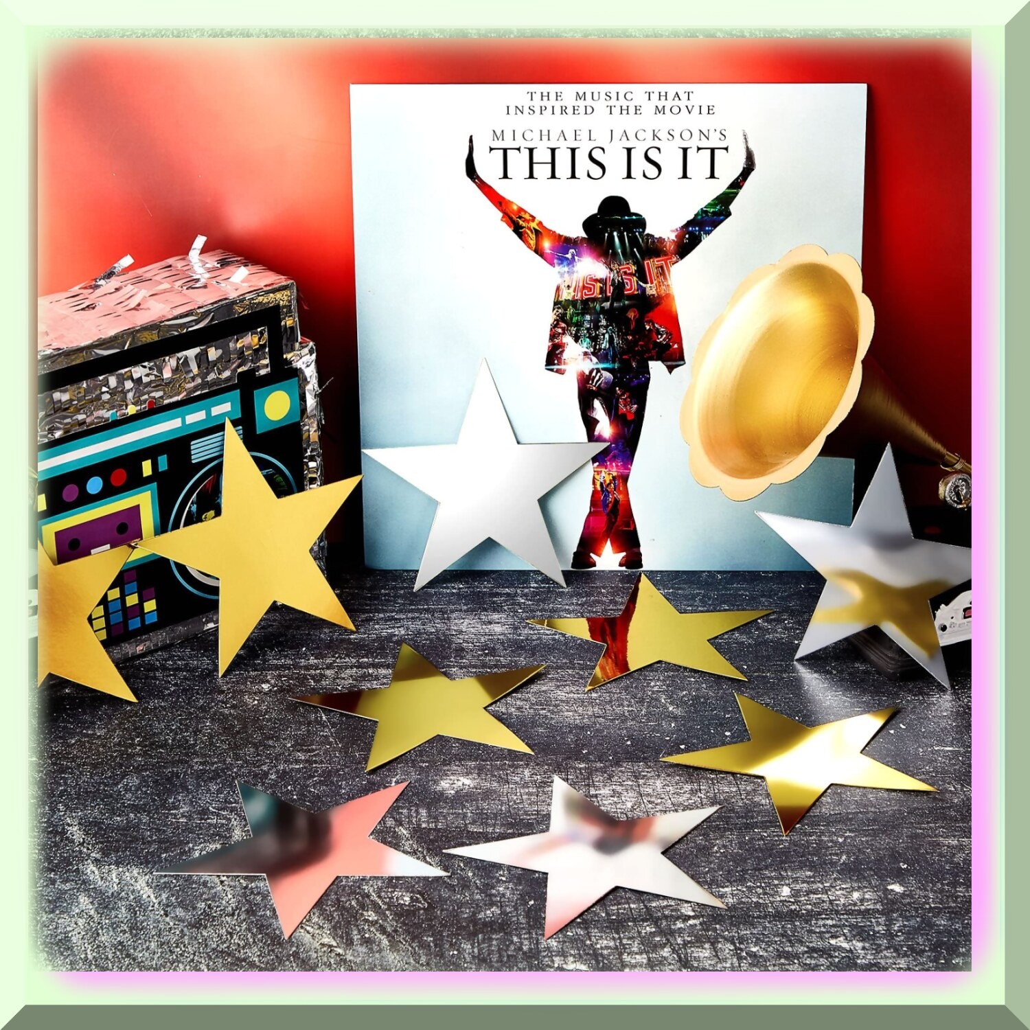 Colorful Star-Shaped Party Decorations 80 Pack