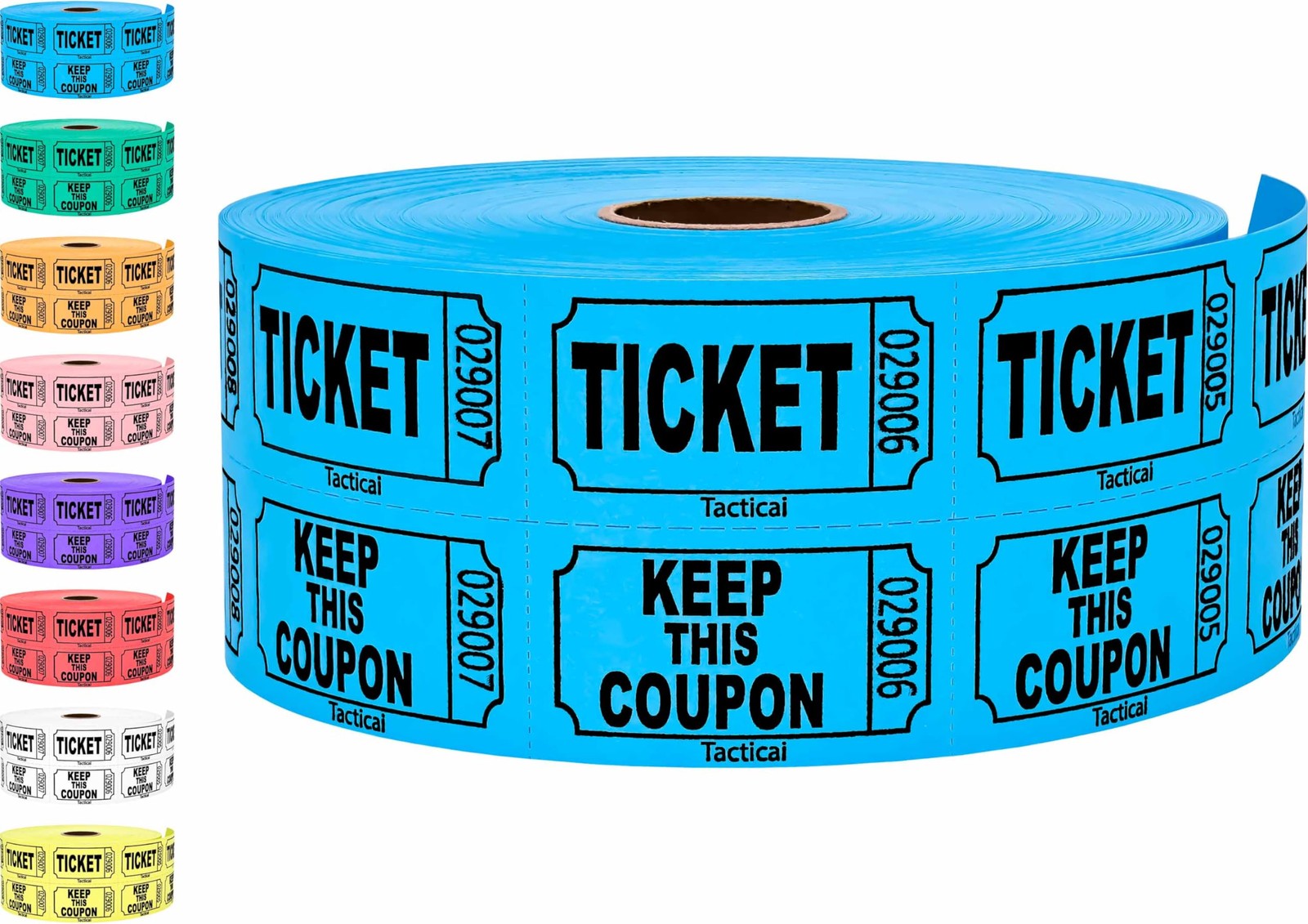 1000 Blue Raffle Tickets for Events, Entry, Class Reward, Fundraiser & Prizes