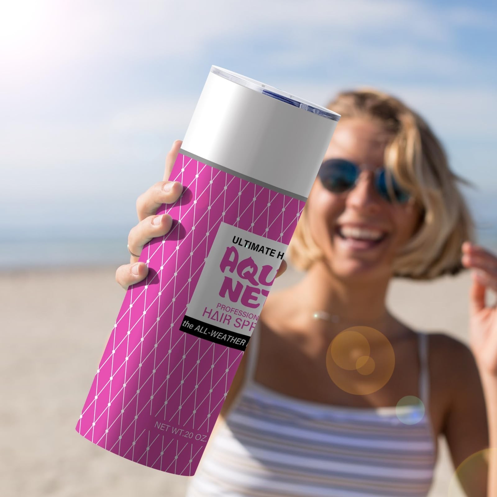 Funny Tumbler, Hairspray Tumbler 20oz Skinny Cup Gift for Women Interesting P…