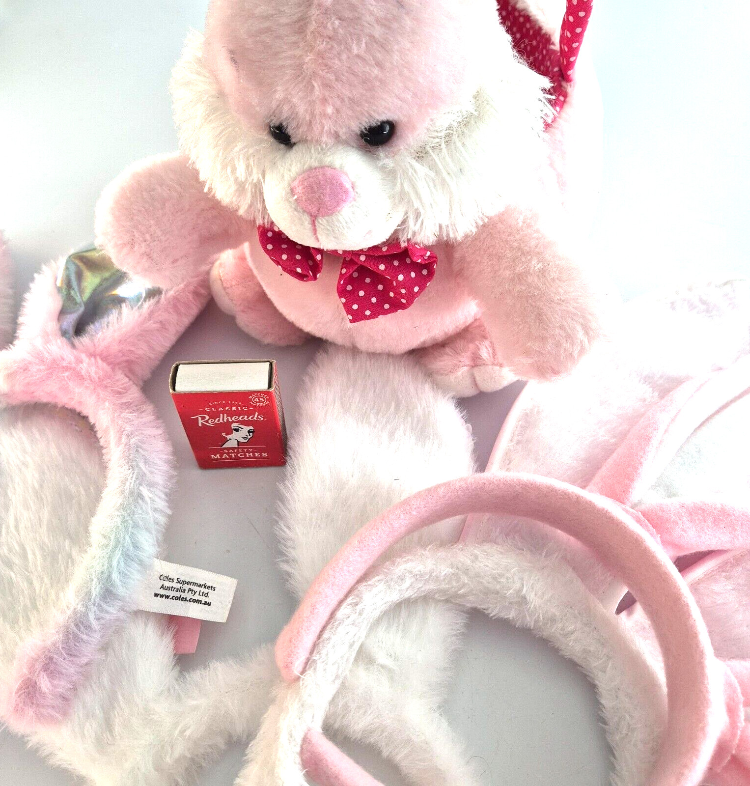 Easter Package Bunny Basket & Ears x 4 Furry Pink Soft Children’s Seasonal