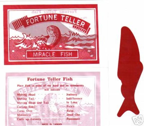 12 Fortune Telling Fish – Miracle Teller Palm Reading – gag party toy gifts