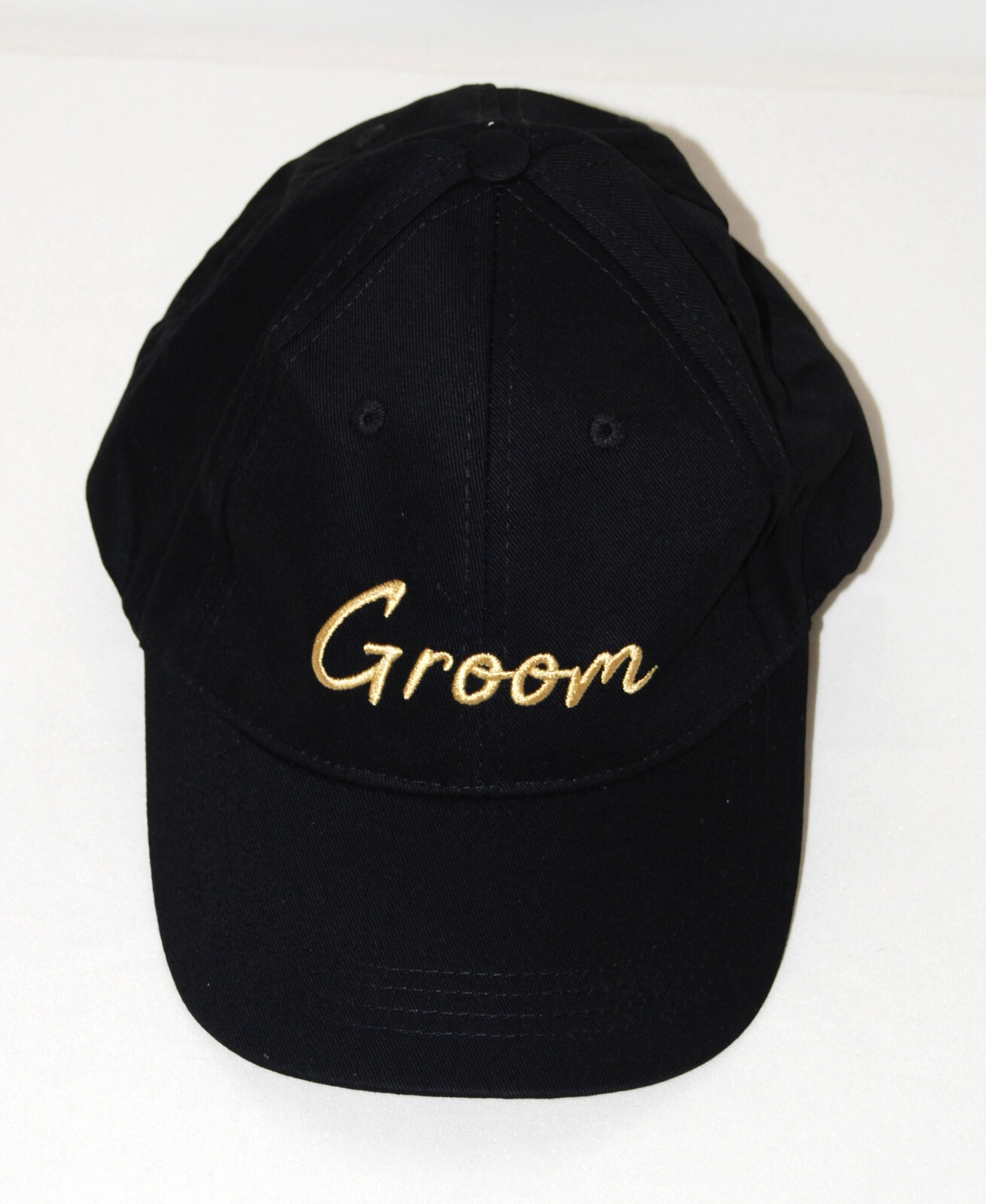 New Men’s Black Groom Wedding Party Adjustable Baseball Cap OSFM