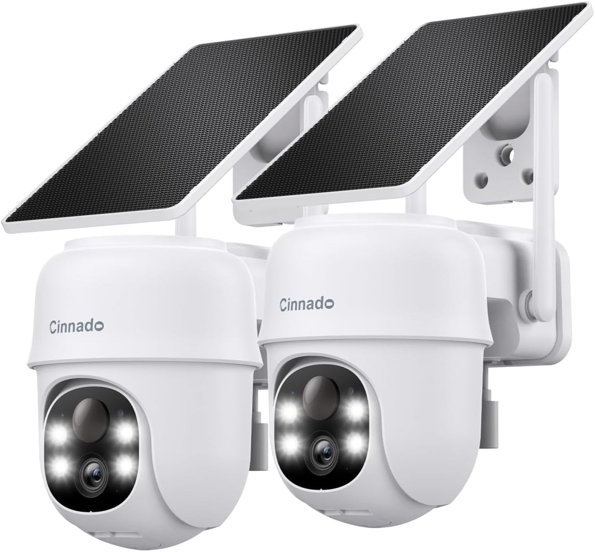 2K Cameras for Home Security-2.4G WiFi Outdoor Camera Wireless Solar