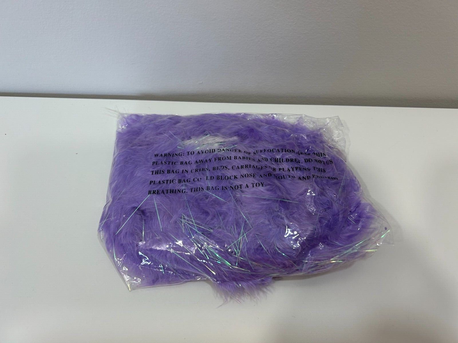 Iridescent Marabou Purple Feather Boa Costume Halloween NIP