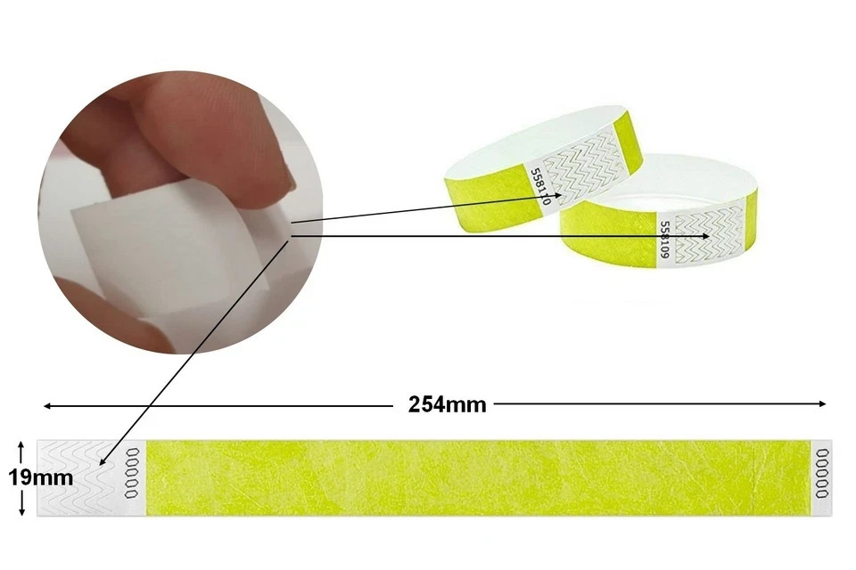 Custom Paper Wristbands Events Security Paper Bracelets Personalise Event Club
