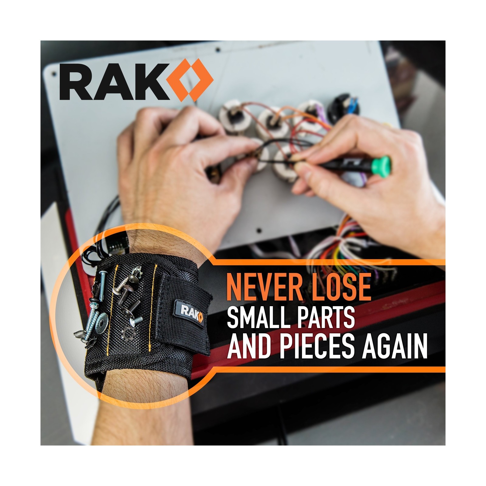 RAK Magnetic Wristband for Tools – Premium Tool Belt for Holdin… FAST USA SHIP