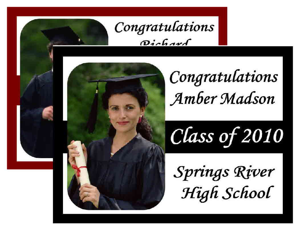 15 GRADUATION PHOTO MAGNETS PARTY FAVORS ~ PERSONALIZED