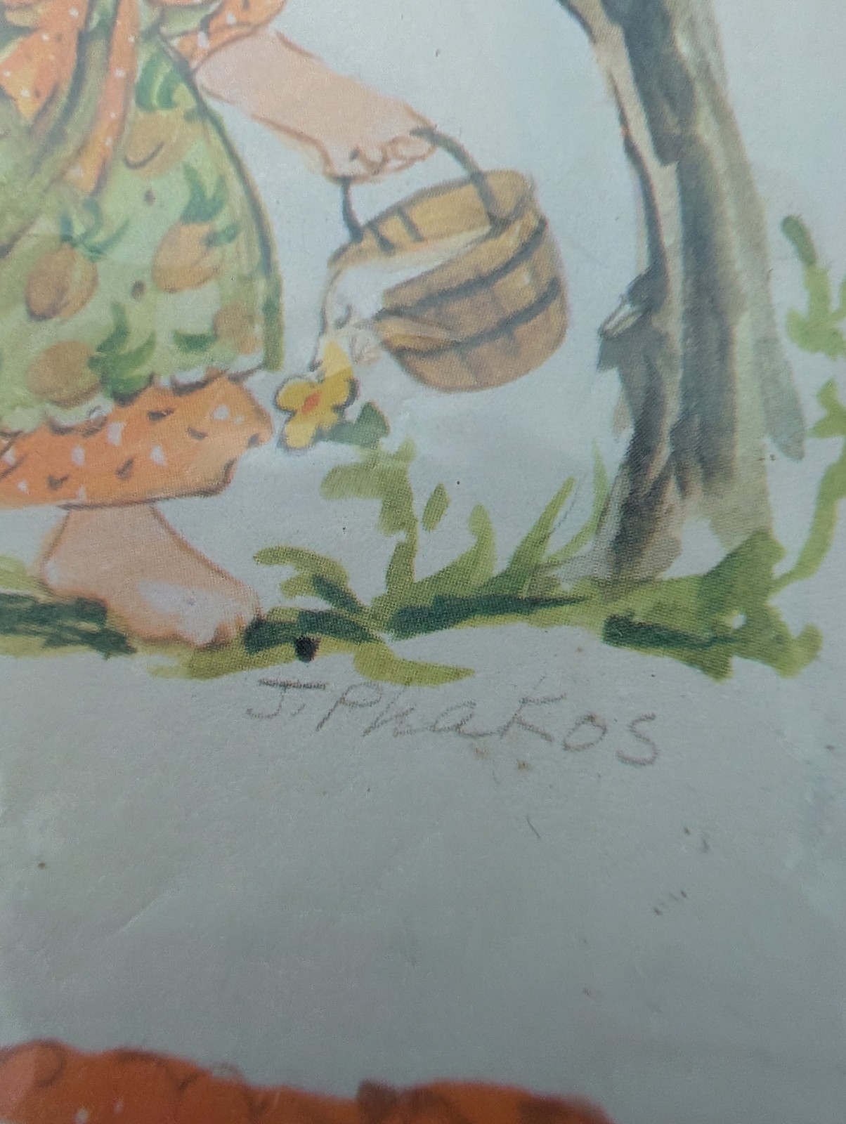 Vtg “Peaches ‘n Cream” 12 matching Napkins & Placemats J phakos art READ