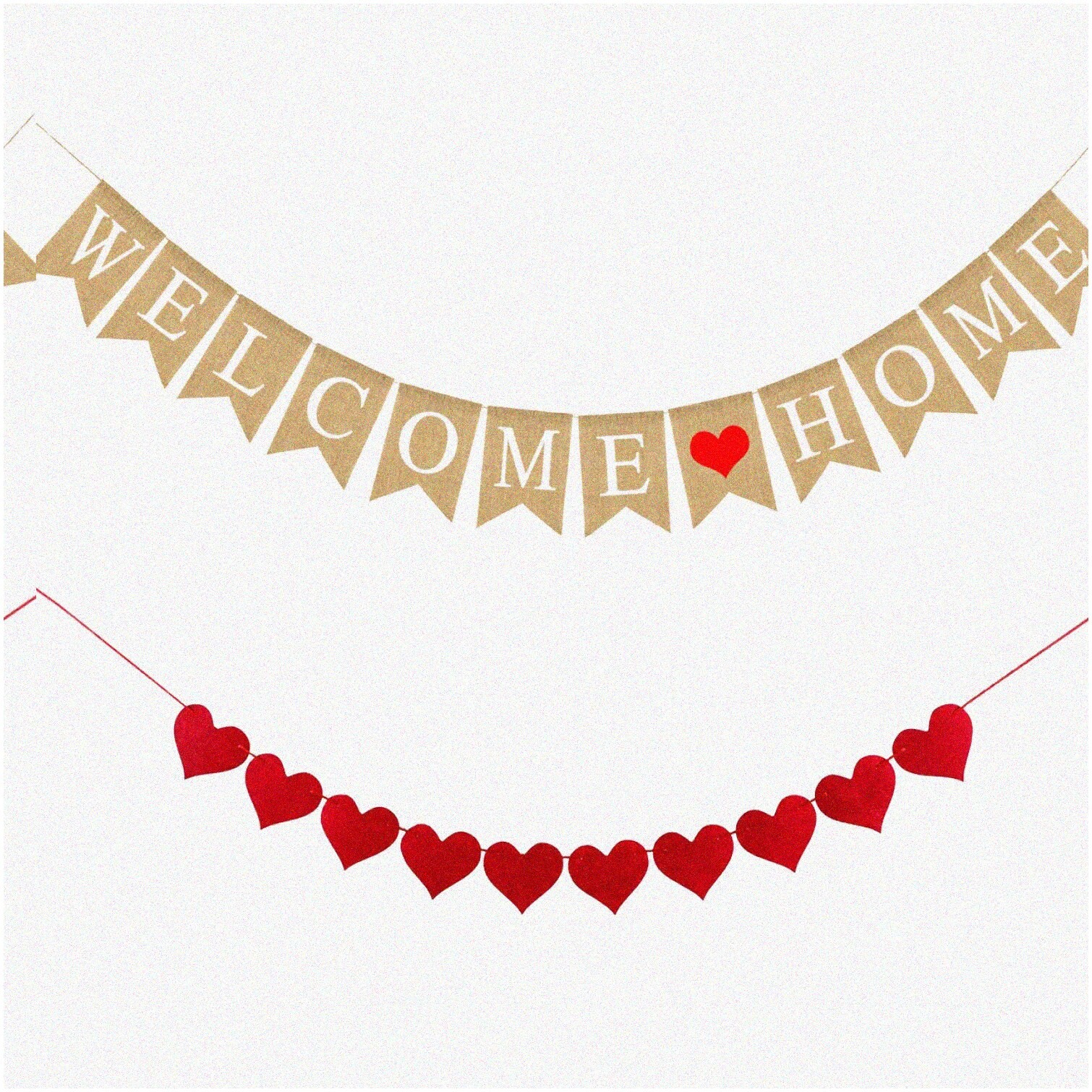 Rustic Burlap Homecoming Banner and Garland Set