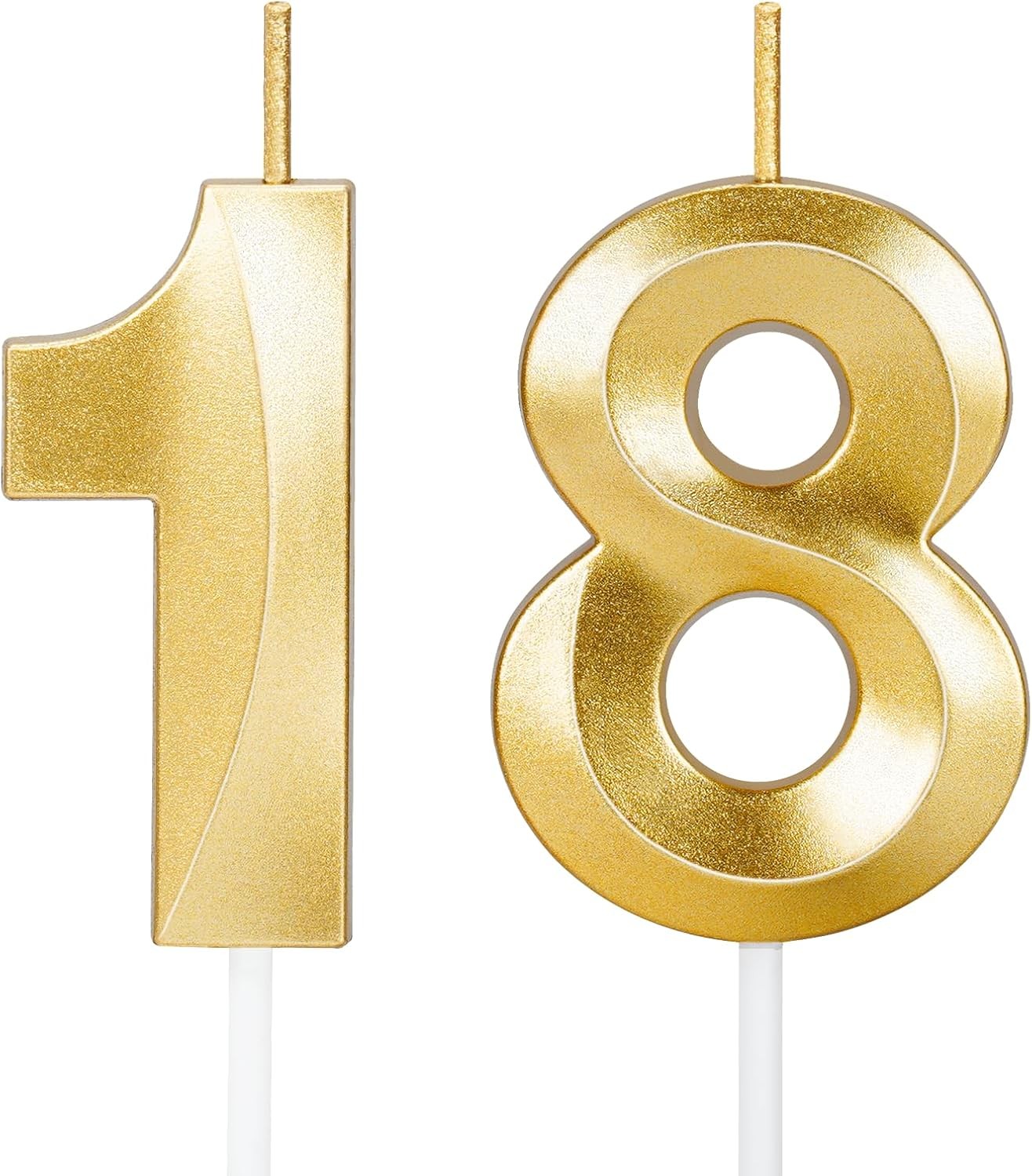 18th Birthday Candles, 18th Birthday Decorats for Girls Boys, Happy