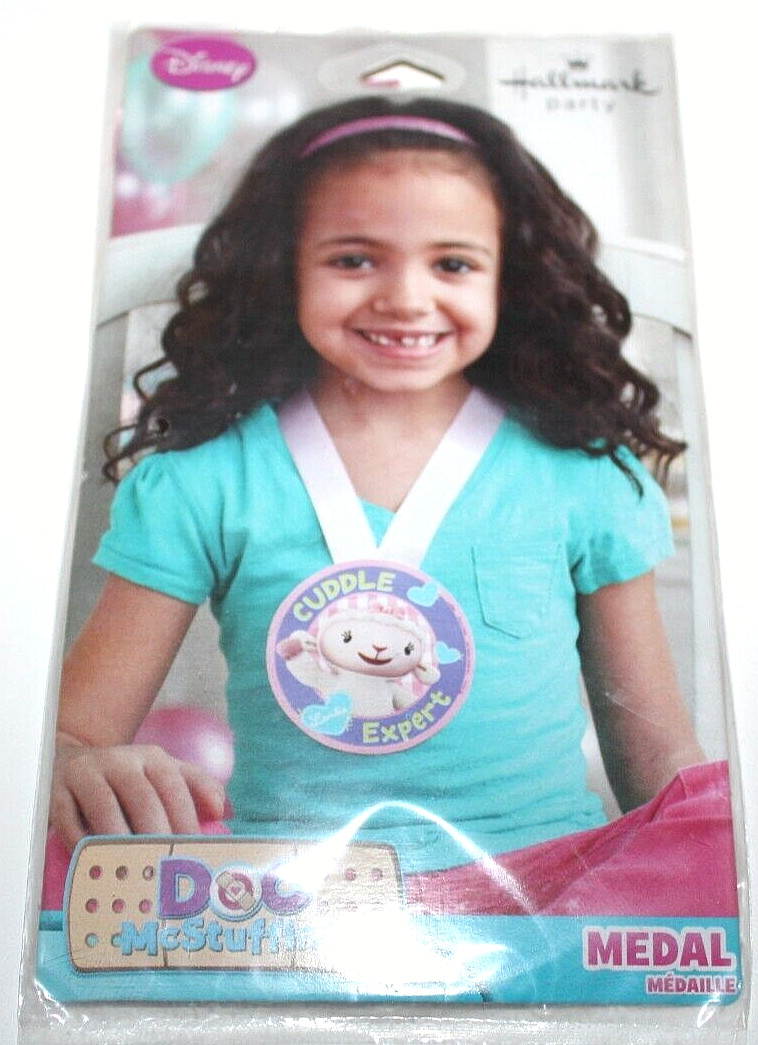 Hallmark Disney Doc McStuffins “Cuddle Expert” Sheep Character Medal Necklace