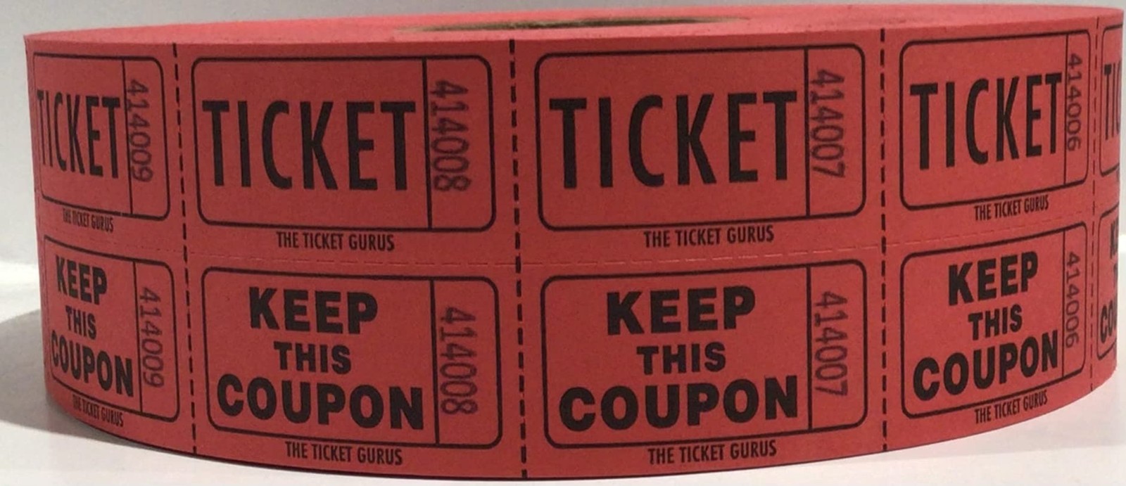 8000 Total 50/50 Raffle Tickets 4 Rolls Of 2000 Double Tickets Red Blue Set