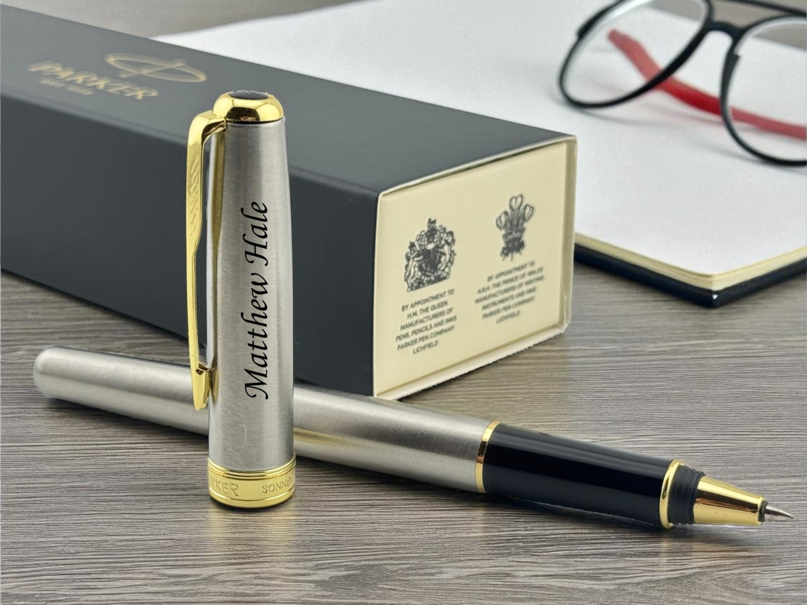 Personalized Engraved Red Maple Wood Ballpoint Bulk Pen with Box Custom Gift