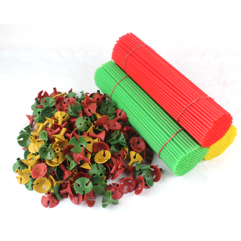 100pcs Plastic Balloon Multicolor Holder Sticks Cup Wedding Party Decorat
