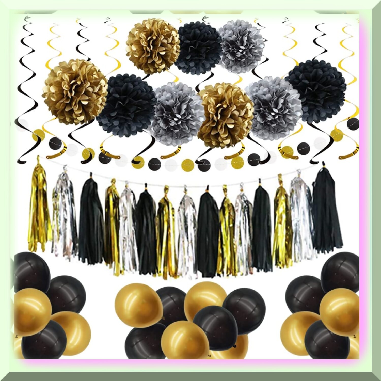 Golden Gala Party Decorations Kit