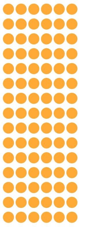 1/2″ Light Orange Dots Round Color Code Inventory Stickers Half Inch Dot