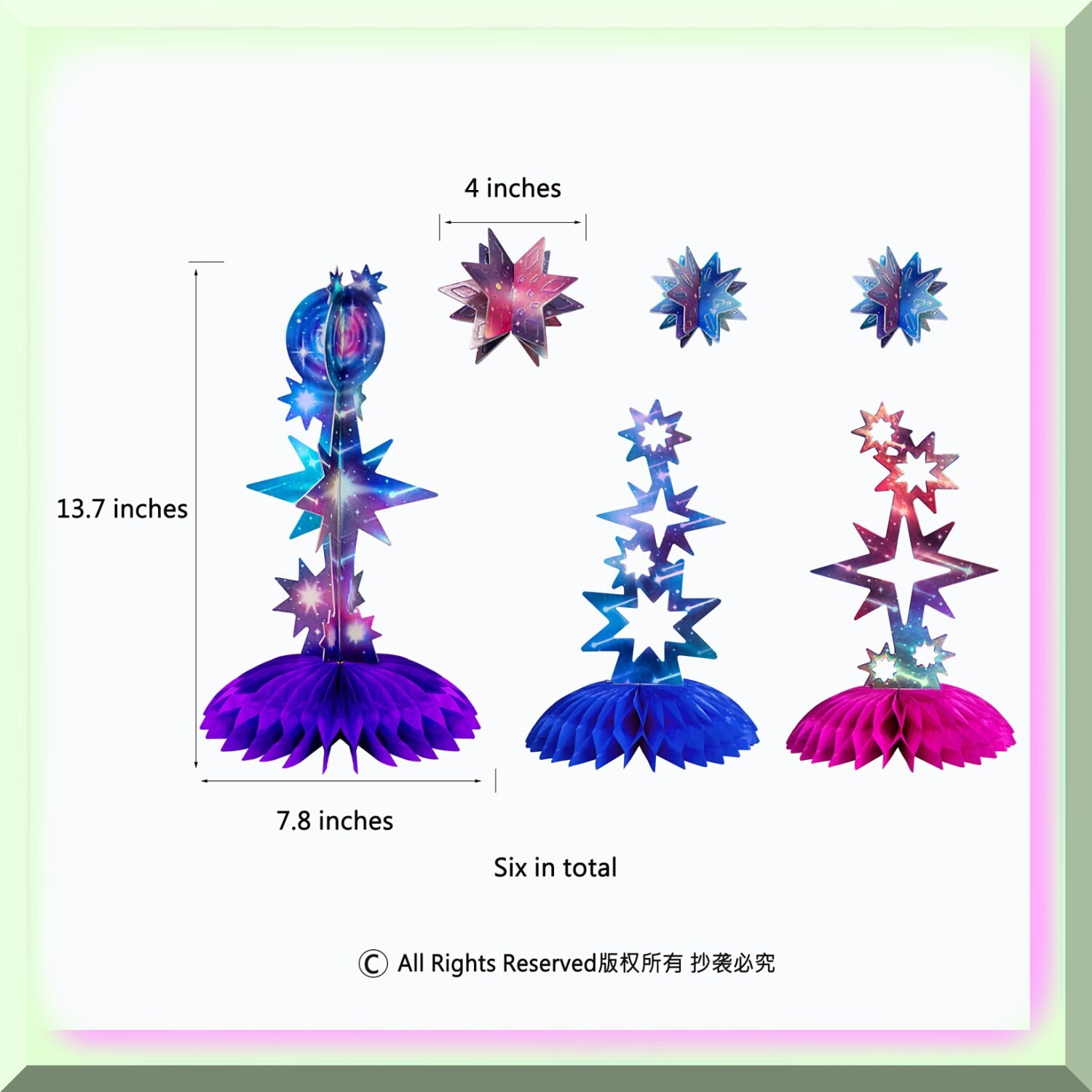 Galaxy Space Themed Table Decorations Set
