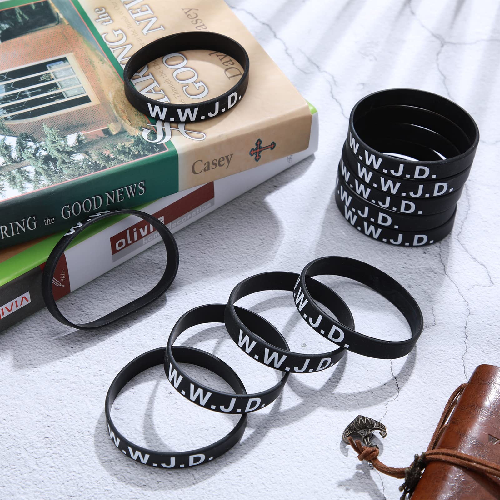 20 Pcs WWJD Rubber Bracelets What Would Jesus Do Silicone Wristbands for Men …